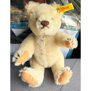 Vtg Steiff Genuine Mohair Cream/Blond 8" Teddy Bear PA 55 MASS 73 w/Ear Tag